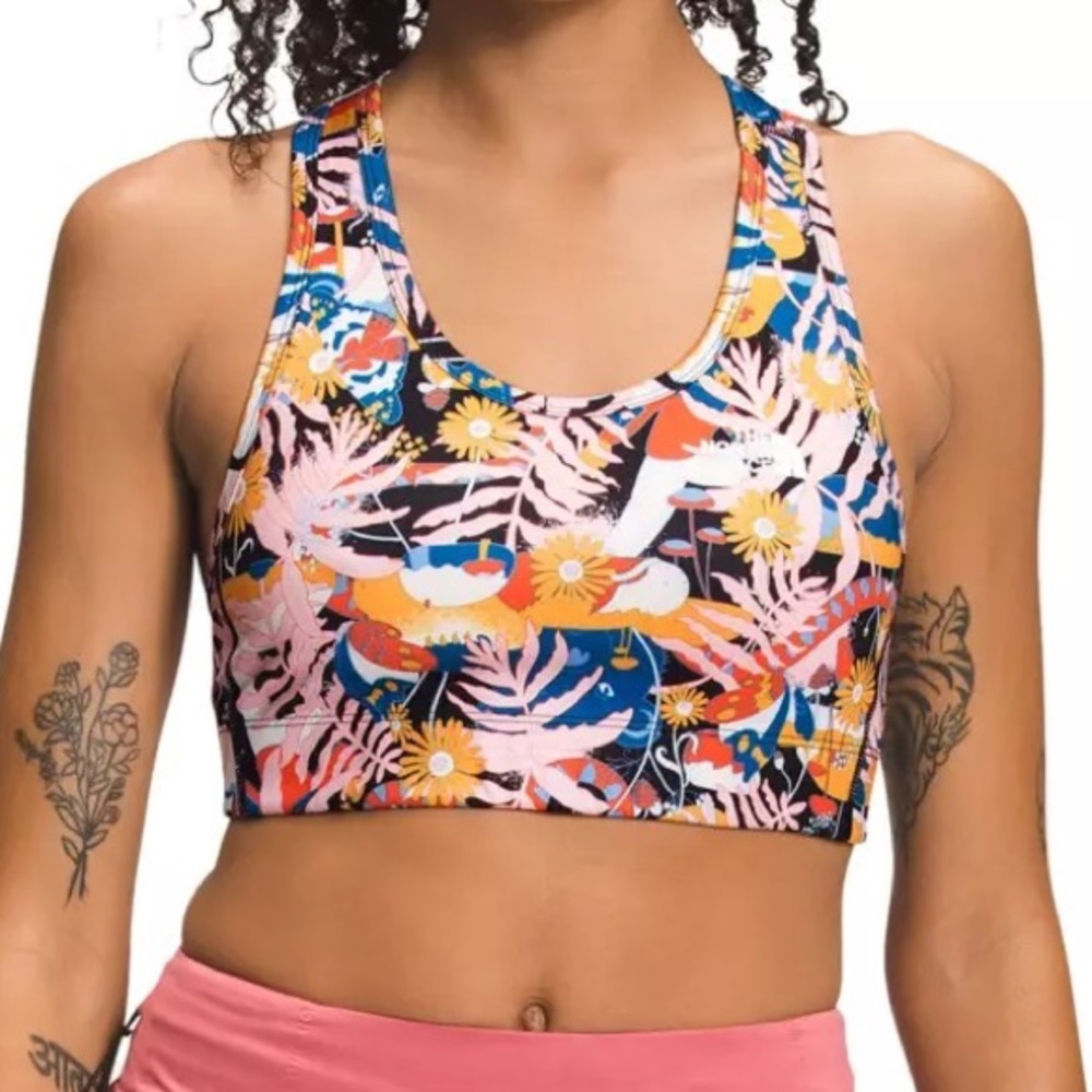 NWT The North Face Women's Printed Midline Sports Bra Size Large - Picture 3 of 14